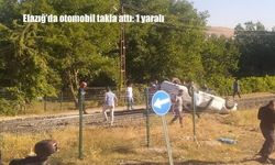 Elazığ’da otomobil takla attı: 1 yaralı