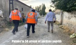 Patnos’ta ihtiyaç sahibi 50 aileye et yardımı yapıldı