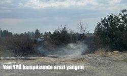 Van YYÜ kampüsünde arazi yangını