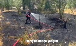 Elazığ Kovancılar’da bahçe yangını söndürüldü