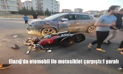 Elazığ'da otomobil ile motosiklet çarpıştı: 1 yaralı