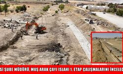 DSİ Şube Müdürü Fırat, Muş Arak Çayı ıslah çalışmalarını inceledi