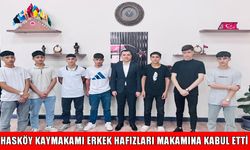 Hasköy'ün Hafız Öğrencileri Kaymakam Güney'i ziyaret etti