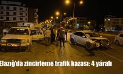 Elazığ’da zincirleme trafik kazası: 4 yaralı