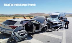 Elazığ’da iki otomobil çarpıştı: 7 yaralı