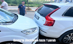 Gevaş'ta zincirleme trafik kazası: 1 yaralı