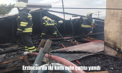Erzincan’da İki Katlı Evde Çatı Yangını Paniğe Neden Oldu