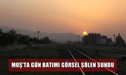 Muş'ta günbatımı izleyenleri büyüledi