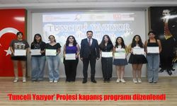 'Tunceli Yazıyor' Projesi Kapanış Programı Gerçekleştirildi