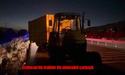 Erzincan’da traktör ile otomobil çarpıştı: 2 yaralı