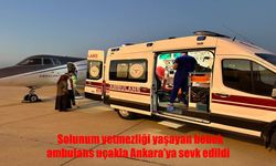 Solunum Yetmezliği Yaşayan Bebek Ambulans Uçakla Ankara’ya Sevk Edildi