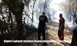 Malatya’da Çöpleri Yakmak İsterken Meyve Bahçeleri Küle Döndü