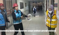 Sarıkamış Devlet Hastanesi'nde yangın tatbikatı gerçeği aratmadı