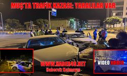 Muş-Kızılağaç kavşağında iki otomobil çarpıştı: 4 yaralı