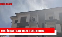 Muş’ta TOKİ inşaatında korkutan yangın