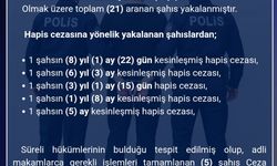 Bingöl’de Polis Operasyonu: 21 Aranan Şüpheli Yakalandı