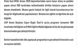 Elazığ Valiliği'nden Özgür Özel'in açılışını yaptığı okulla ilgili açıklama
