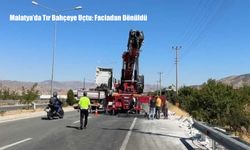 Malatya’da Tır Bahçeye Uçtu: Faciadan Dönüldü
