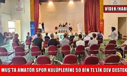 Muş’ta amatör spor kulüplerine 50 bin TL malzeme desteği