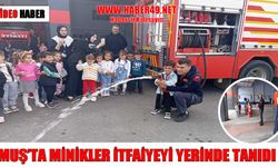 Muş’ta minik öğrencilerden İtfaiye Müdürlüğü'ne anlamlı ziyaret