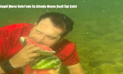 Bingöl Murat Nehri’nde Su Altında Meyve Keyfi İlgi Çekti