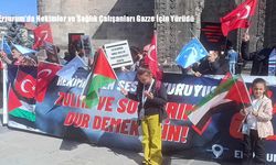 Erzurum’da Hekimler ve Sağlık Çalışanları Gazze İçin Yürüdü