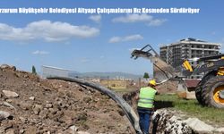 Erzurum Büyükşehir Belediyesi Altyapı Çalışmalarını Hız Kesmeden Sürdürüyor
