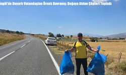 Bingöl’de Duyarlı Vatandaştan Örnek Davranış: Doğaya Atılan Çöpleri Topladı