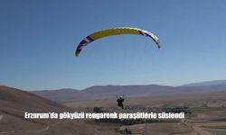 Erzurum Gökyüzü Rengarenk Paraşütlerle Şenlendi