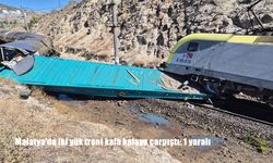 Malatya Hekimhan’da Yük Trenleri Kafa Kafaya Çarpıştı: 1 Yaralı