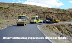 Köy yolları asfaltla buluşuyor
