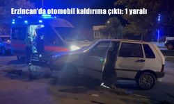 Erzincan’da Otomobil Kaldırıma Çıktı: 1 Yaralı Hastaneye Kaldırıldı