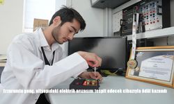 Erzurumlu genç, altyapıdaki elektrik arızasını tespit edecek cihazıyla ödül kazandı