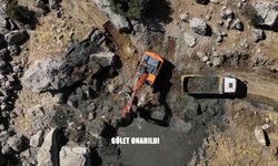 Hazro’daki gölet onarıldı