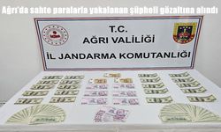 Ağrı'da sahte paralarla yakalanan şüpheli gözaltına alındı