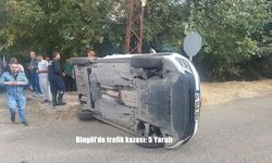 Bingöl’de trafik kazası: 5 Yaralı