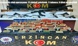 Erzincan’da silah operasyonu: 13 kişi gözaltında