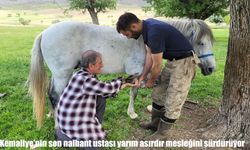Kemaliye’nin Son Nalbant Ustası Sinan Günay Yarım Asırlık Tecrübesiyle Mesleğini Sürdürüyor