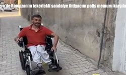 Polis memurundan bedensel engelli Kaplan’a anlamlı hediye