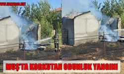 Muş’ta odunlukta çıkan yangın panik yarattı