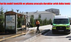 Van’da Mobil Temizlik Aracıyla Duraklarda Hijyen Çalışmaları Başladı