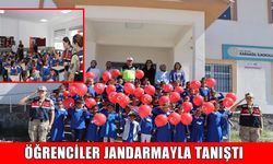 Muş'ta okulları ziyaret eden jandarmadan eğitici bilgiler