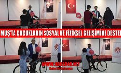 Muş’ta SED destekli çocuklar bisikletle ödüllendirildi