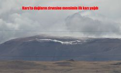 Kars’ta Dağ Zirvelerine Mevsimin İlk Karı Düştü