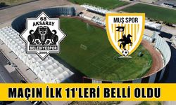 Muşspor-Aksaray maçının kadrosu açıklandı