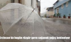 Erzincan’da bugün rüzgâr yarın sağanak yağış bekleniyor