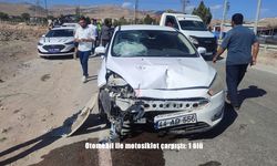 Otomobil ile motosiklet çarpıştı: 1 ölü