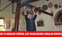 Muş'ta havanın soğumasıyla çay ocaklarında sobalar kuruldu