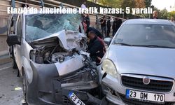 Elazığ’da zincirleme trafik kazası: 5 yaralı