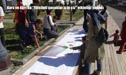 Kars ve Ağrı'da "Filistinli çocuklar için çiz" etkinliği yapıldı